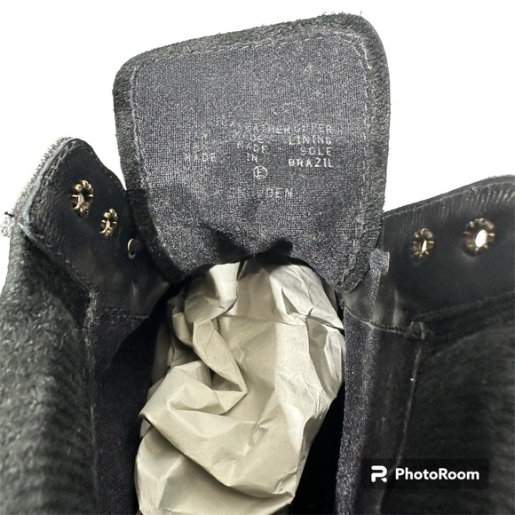 ENZO ANGIOLINI Black Leather Ankle Booties Women's Lace Ups - Picture 9 of 10